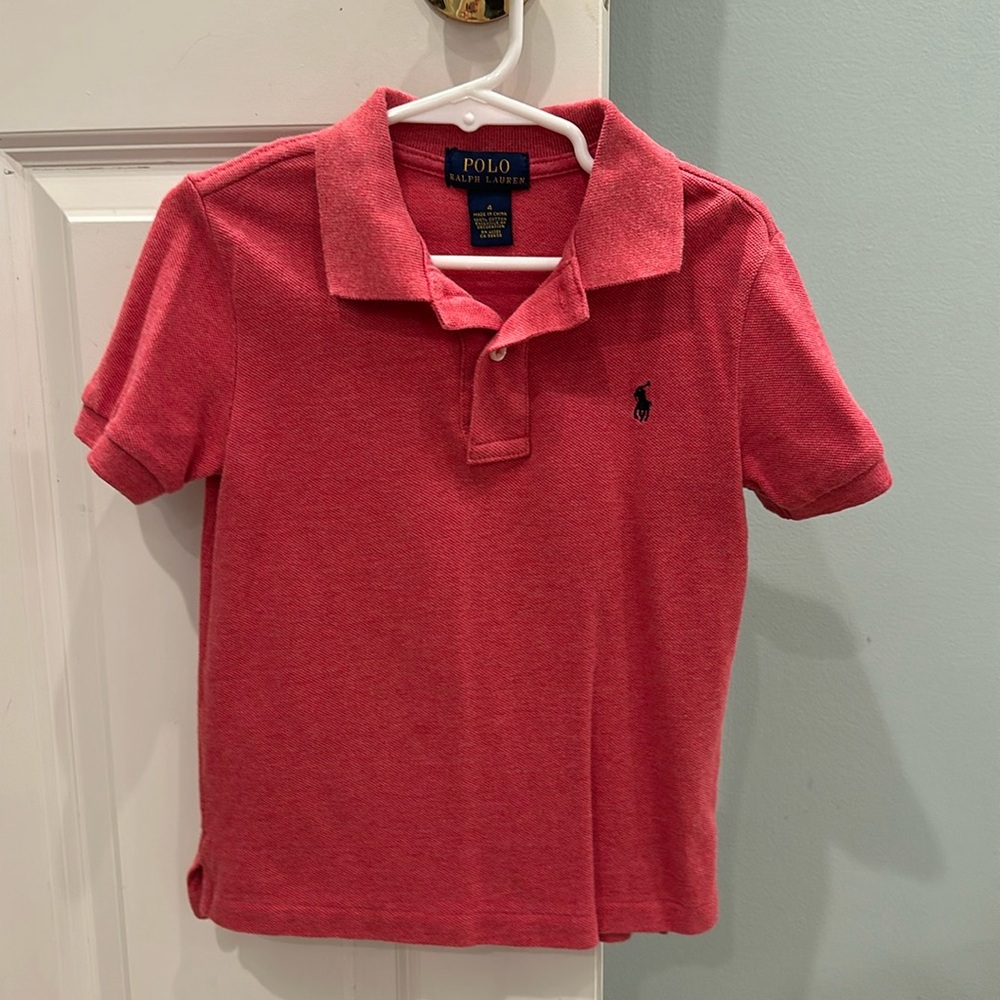 Boys Polo Ralph Lauren polo shirt- size 4. Color is light red
